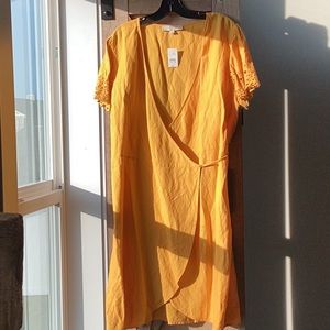 Yellow Loft Wrap Dress